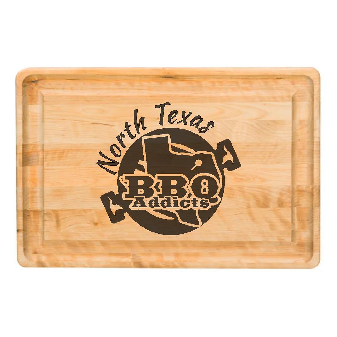 North Texas BBQ Addicts - Engraved Cutting Board